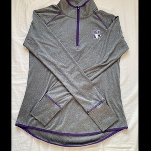 Northwestern Half Zip Sweater